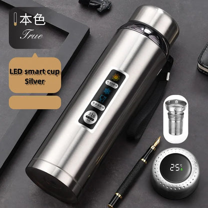 Bouteille thermos en acier inoxydable Gourde LED Argent | France Survivalisme